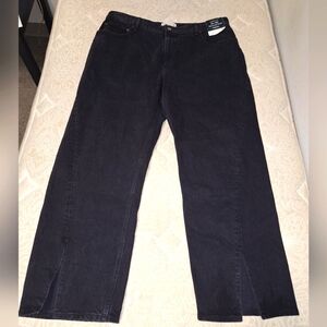 Abercrombie & Fitch High-Rise Straight Leg Jeans - Black